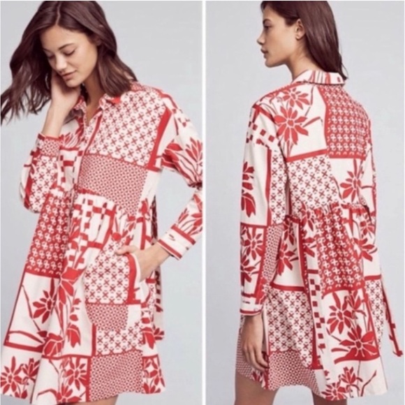 Anthropologie Maeve Printmaker Shirt Dress - Picture 13 of 14